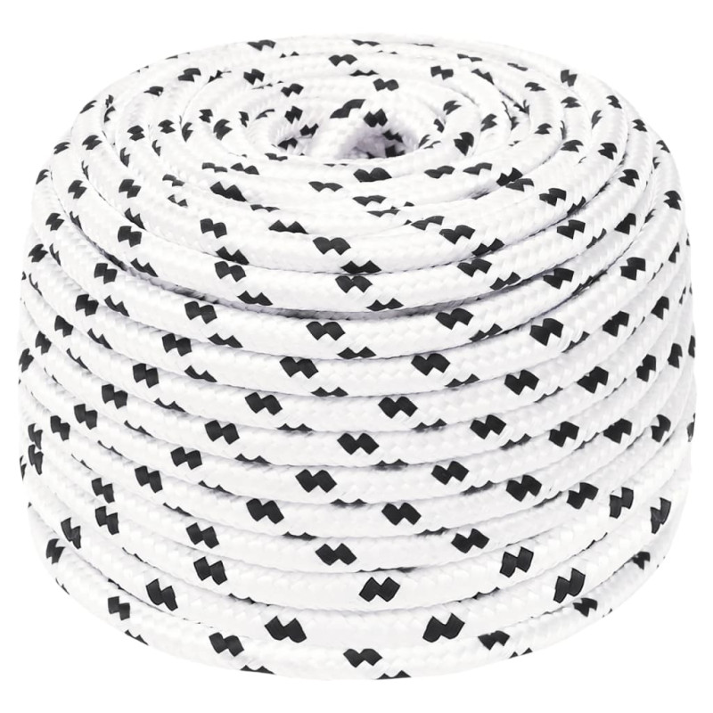 Corde de travail Blanc 10 mm 100 m Polyester