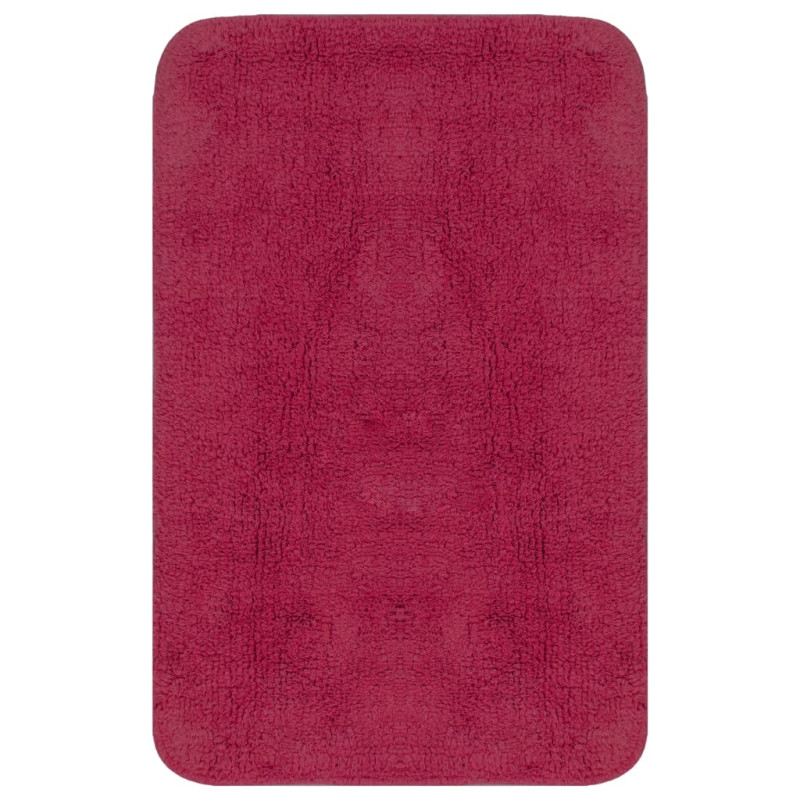 Jeu de tapis de salle de bain 3 pcs Tissu Fushsia