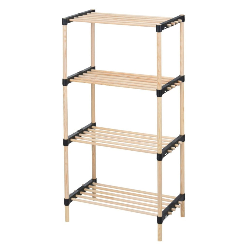 Storage solutions Porte chaussures avec 4 étagères Bois 49x28x92,5 cm