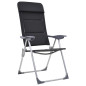 Chaise de camping lot de 2 Noir 58x69x111 cm Aluminium