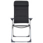 Chaise de camping lot de 2 Noir 58x69x111 cm Aluminium