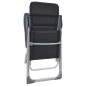 Chaise de camping lot de 2 Noir 58x69x111 cm Aluminium