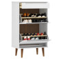 Armoire à chaussures MOLDE Blanc 59,5x35x103 cm Bois de pin