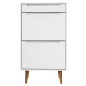 Armoire à chaussures MOLDE Blanc 59,5x35x103 cm Bois de pin