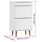 Armoire à chaussures MOLDE Blanc 59,5x35x103 cm Bois de pin