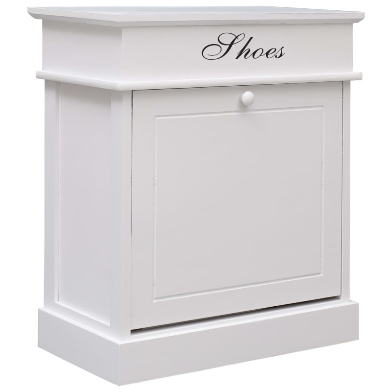 Armoire à chaussures Blanc 50 x 28 x 58 cm Bois de Paulownia