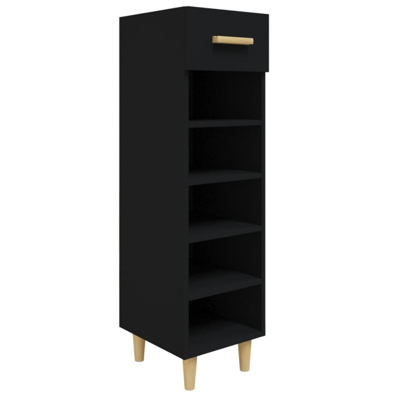 Armoire à chaussures Noir 30x35x105 cm Bois d ingénierie