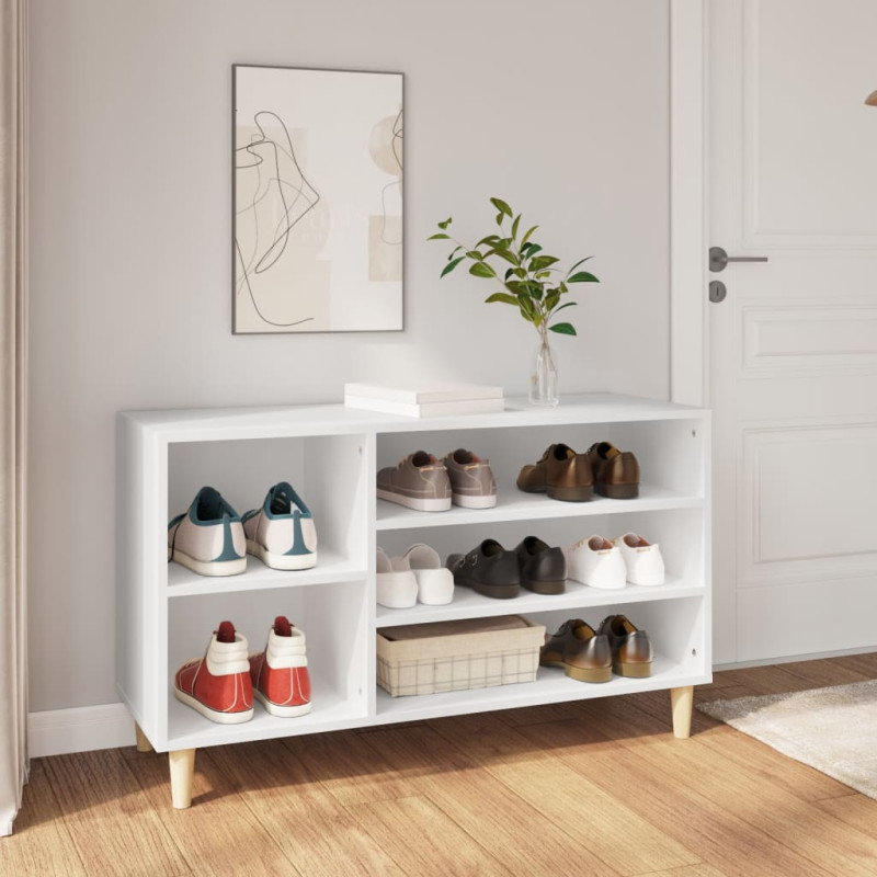 Armoire à chaussures Blanc 102x36x60 cm Bois d ingénierie