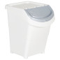 Poubelles empilables avec couvercles 3 pcs blanc PP 120 L