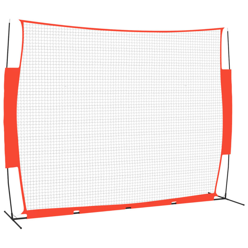 Filet de baseball portable rouge et noir 369x107x271 cm 