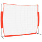 Filet de baseball portable rouge et noir 369x107x271 cm 