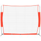 Filet de baseball portable rouge et noir 369x107x271 cm 