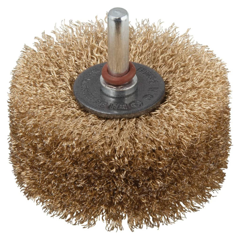 wolfcraft Brosse à grain de bois 80 mm Jaune