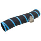 Tunnel pour chats en forme de S Noir et bleu 122 cm Polyester