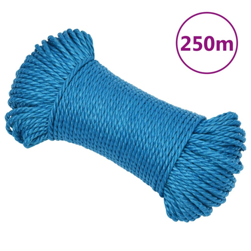 Corde de travail Bleu 8 mm 250 m Polypropylène