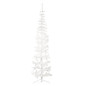 Demi sapin de Noël artificiel mince avec support Blanc 240 cm