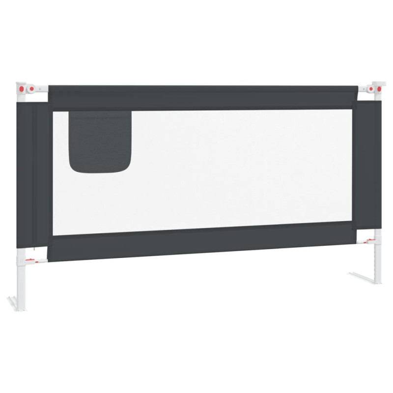 Barrière de sécurité de lit d enfant Gris foncé 160x25 cm Tissu