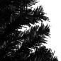 Arbre de Noël artificiel pré éclairé et boules noir 120 cm PVC