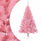 Demi sapin de Noël artificiel avec support Rose 150 cm PVC