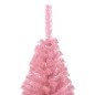 Demi sapin de Noël artificiel avec support Rose 150 cm PVC