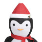 Décoration de Noël pingouin à LED Tissu de luxe 180 cm