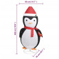 Décoration de Noël pingouin à LED Tissu de luxe 180 cm