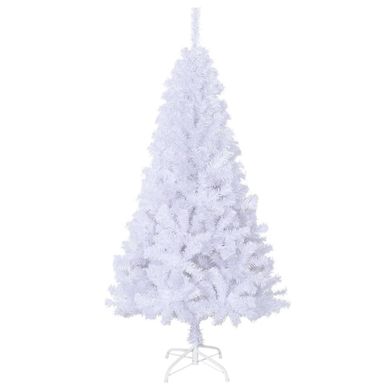 Arbre de Noël artificiel avec branches épaisses blanc 120cm PVC