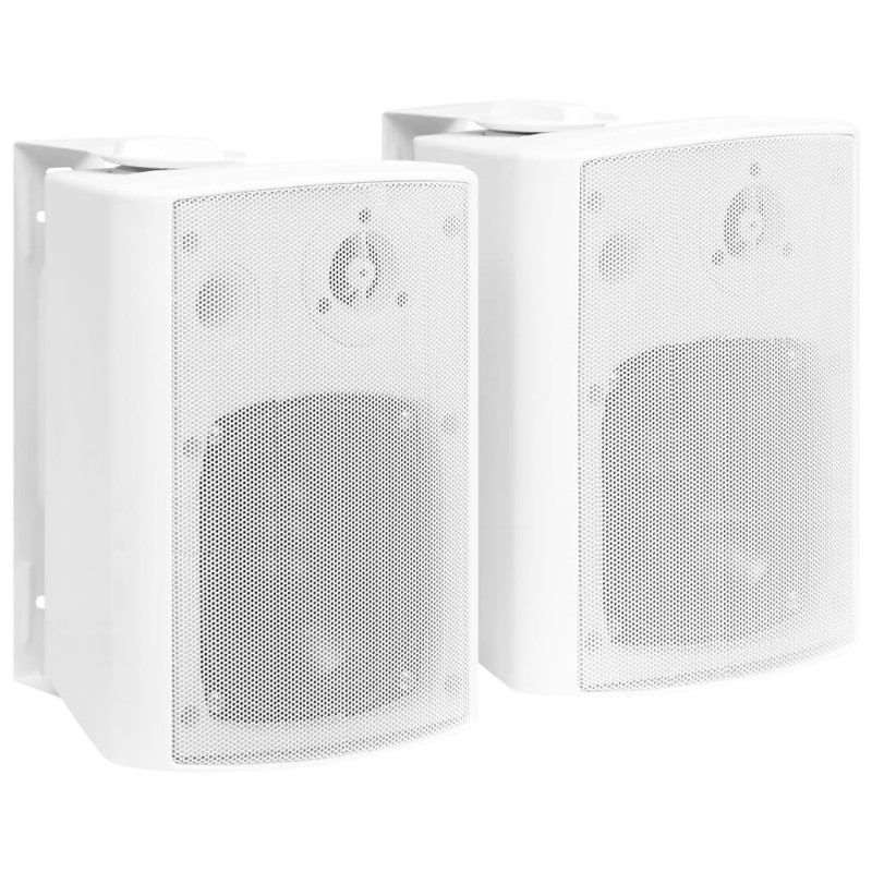 Haut parleurs stéréo muraux 2pcs blanc intérieur extérieur 100W