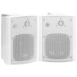 Haut parleurs stéréo muraux 2pcs blanc intérieur extérieur 100W