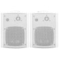 Haut parleurs stéréo muraux 2pcs blanc intérieur extérieur 100W