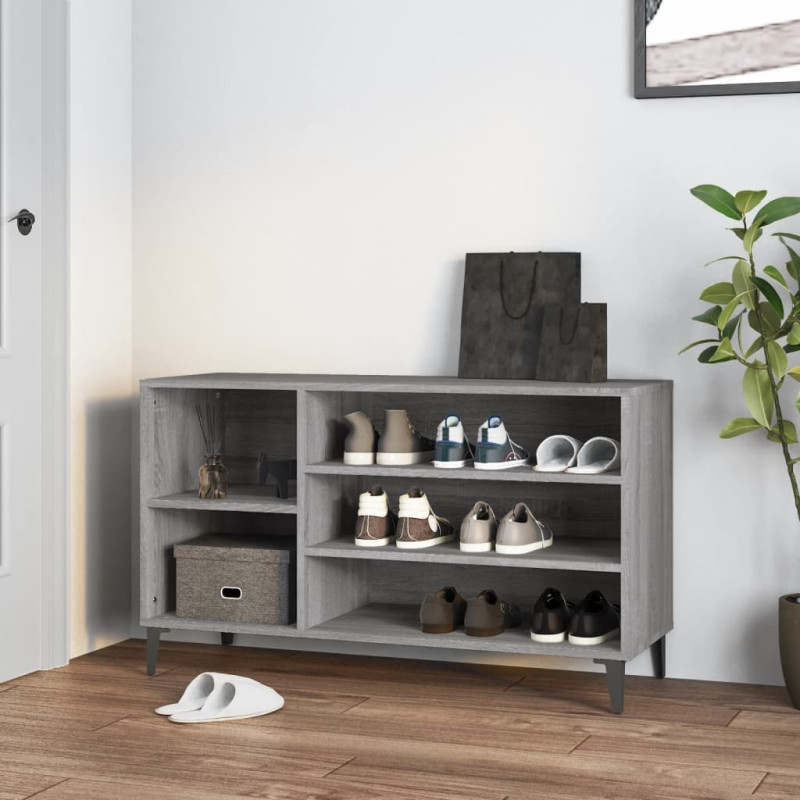 Armoire à chaussures Sonoma gris 102x36x60 cm Bois d ingénierie