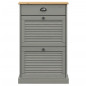 Armoire à chaussures VIGO 60x35x96 cm gris bois massif de pin