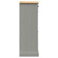 Armoire à chaussures VIGO 60x35x96 cm gris bois massif de pin