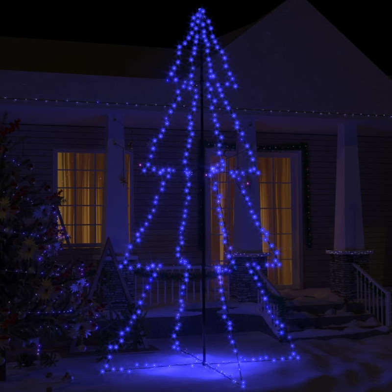 Arbre de Noël cône 360 LED d intérieur d extérieur 143x250 cm