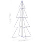 Arbre de Noël cône 360 LED d intérieur d extérieur 143x250 cm