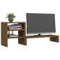 Support de moniteur Marron miel 81x20x30 cm Bois de pin solide