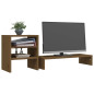 Support de moniteur Marron miel 81x20x30 cm Bois de pin solide