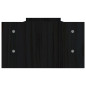 Support de moniteur Noir 100x27x15 cm Bois de pin solide