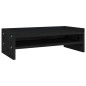 Support de moniteur Noir 50x24x16 cm Bois de pin solide