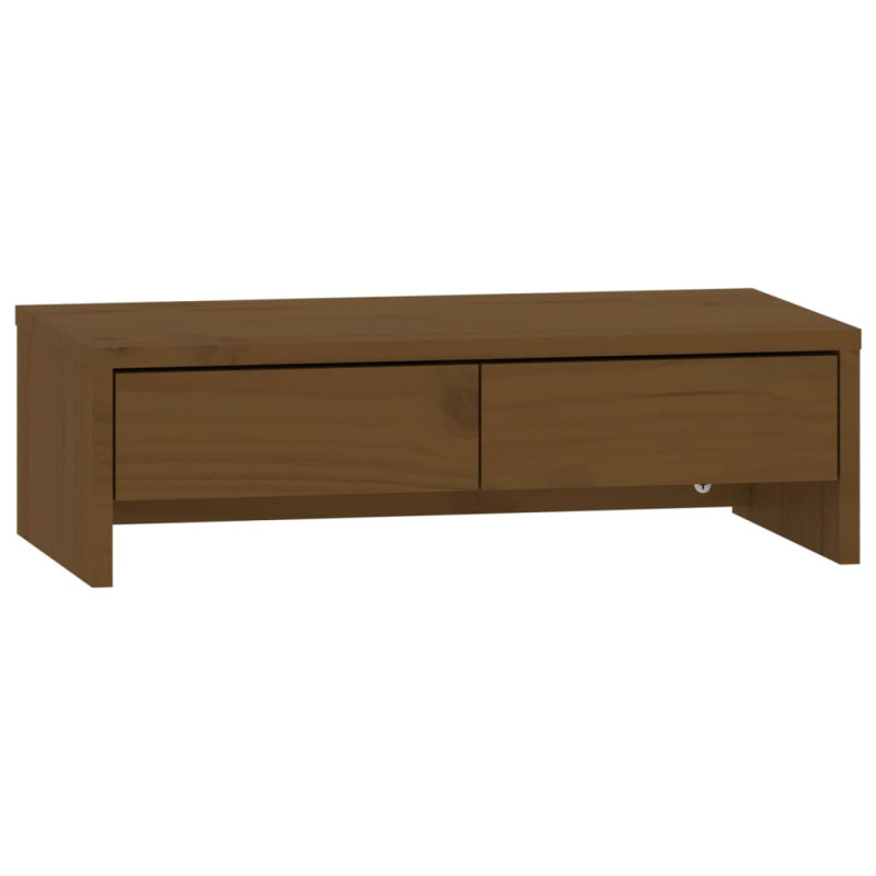 Support de moniteur Marron miel 50x27x15 cm Bois de pin solide