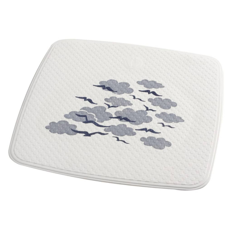 RIDDER Tapis de douche Helgoland 54x54 cm blanc et bleu