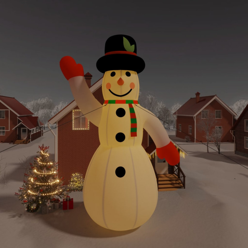 Bonhomme de neige gonflable de Noël avec LED 1000 cm