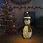 Décoration de Noël pingouin à LED Tissu de luxe 120 cm