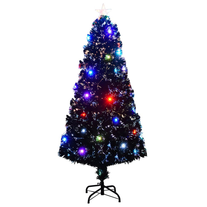 Arbre de Noël pré éclairé avec support 150 cm fibre optique