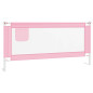 Barrière de sécurité de lit d enfant Rose 190x25 cm Tissu