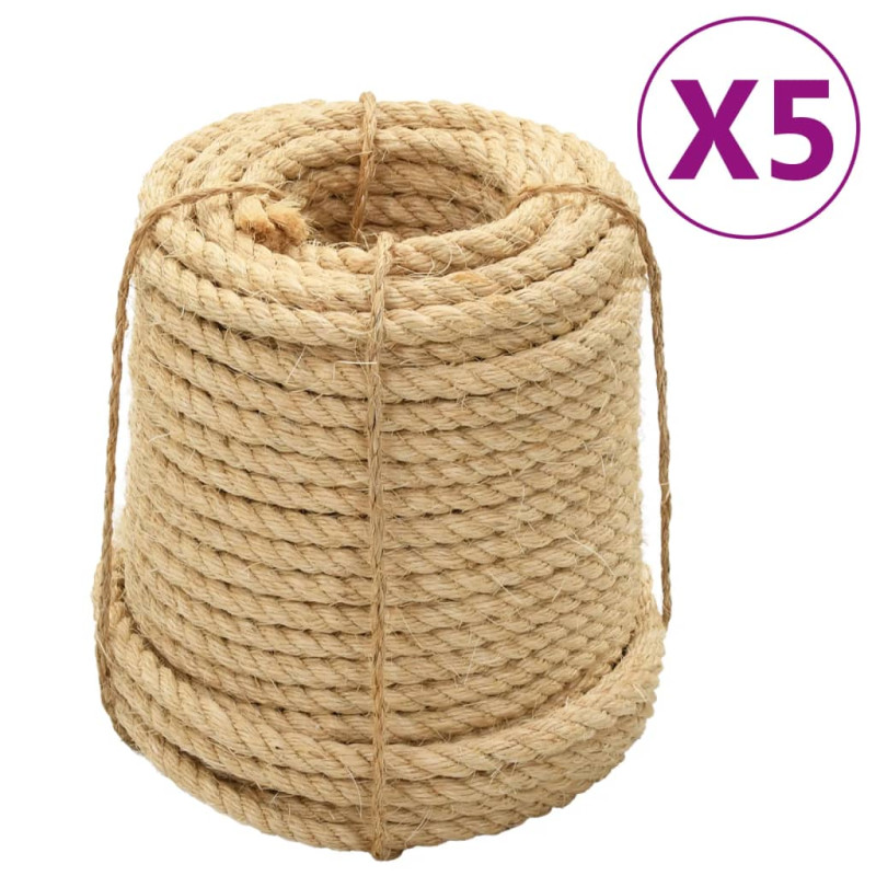 Cordes en sisal 5 pcs 14 mm 100 m