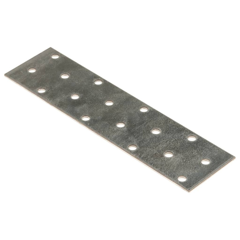 Plaques perforées 60 pcs 2 mm 160x40 mm acier galvanisé