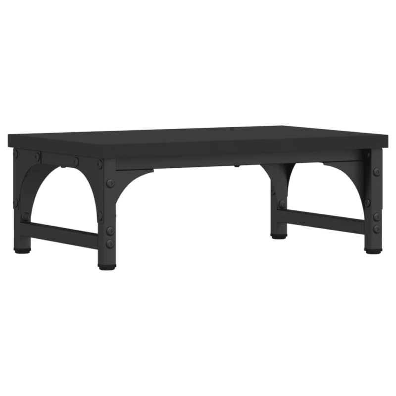 Support de moniteur noir 37x23x14 cm bois d ingénierie