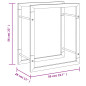 Portant de bois de chauffage 50x28x56 cm acier inoxydable