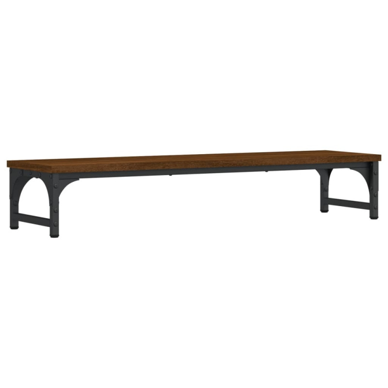 Support de moniteur chêne marron 85x23x15,5cm bois d ingénierie